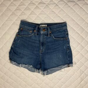 Madewell High-Rise Classic Blue Jean Shorts